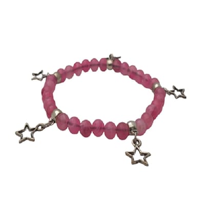 Kralenarmband-Teen Pink Star