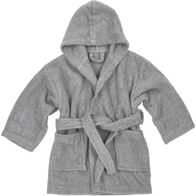 Meyco Baby Uni badjas - badstof - grey - 98/104