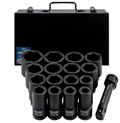 Forsage F-6163-5MPB - Dopsleutelset - Lang - 17-50mm - Hexagonaal