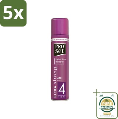 5 x Proset Haarspray Ultra Sterk 300 ml - Grootverpakking - Haarspray - 48 Uur Fixatie - Ultra Sterke Fixatie - ProVitamine B5 - Gezond Haar