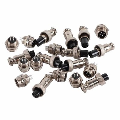 Dailygoody - Metaalmontage Stekker Adapter - GX12 4-pins - Hoogwaardige Luchtvaart Connector - 10 Sets - Duurzaam en Betrouwbaar - Geschikt voor