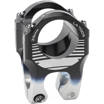 Potence de vélo 31,8 mm Alliage d'aluminium CNC Creuse Universelle VTT Potence de Guidon Courte pour Bricolage Vélos de Route Vélo à Pignon Fixe Black and Silver gray
