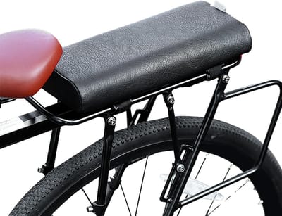 Fiets achterzitkussen - Verdikt rugsteun - Comfortabel fietsen - Waterdicht PU-leer - 32 x 16 cm - Meerkleurig