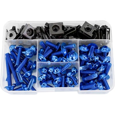 177 stuks Motorfiets Schroeven Kuipbout Kit Universeel M5 M6 Geschikt voor Yamaha Sportmotoren Blue