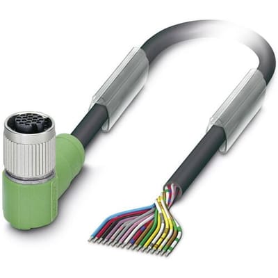 Phoenix Contact 1555402 Sensor/actuator connector, geassembleerd M12 Aantal polen (sensoren): 17 Bus, haaks 5.00 m 1 stuk(s)