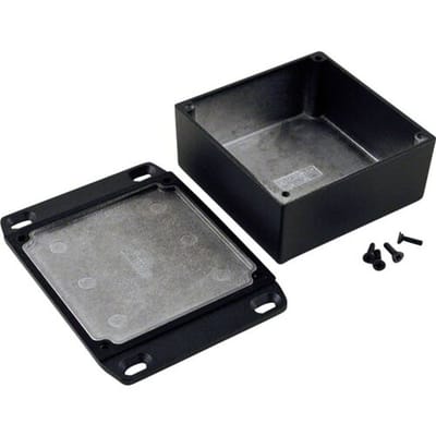 Hammond Electronics 1590WYFLBK Universele behuizing 92 x 92 x 42 Aluminium Zwart 1 stuk(s)