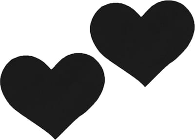 Tepelstickers - Zwart - Hartvormig - Sexy - 1 paar - Nipple Covers - Tepelplakkers - Tepelbedekkers