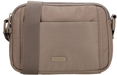 Beagles Duomo Crossbodytas - Schoudertas - Veiligheidsrits - Safety Zipper - Dames - Crossover - Tasje - Antidiefstal - Taupe