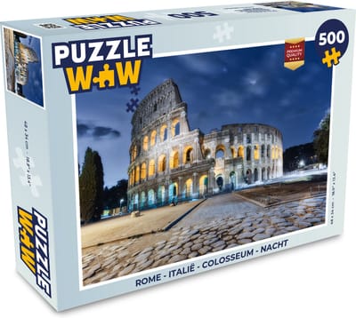 Puzzel Rome - Italië - Colosseum - Nacht - Legpuzzel - Puzzel 500 stukjes