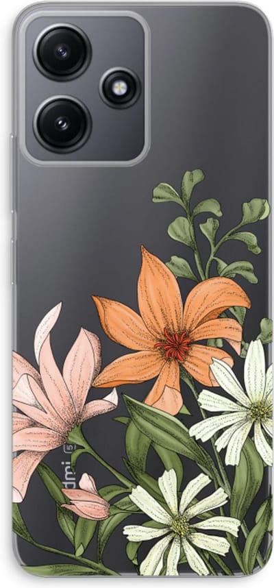 Case Company® - Hoesje geschikt voor Xiaomi Redmi 12 hoesje - Floral bouquet - Soft Cover Telefoonhoesje - Bescherming aan alle Kanten en Schermrand