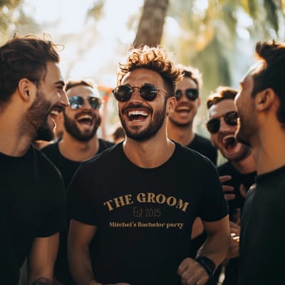 Vrijgezellenfeest shirt voor heren the groom bachelorparty met eigennaam en jaartal-Maat S