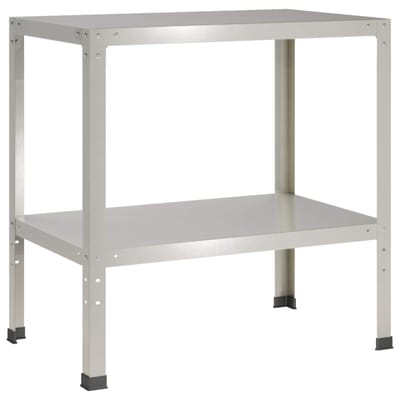 vidaXL - Planttafel - 80 - x - 50 - x - 80 - cm - Roestvrij - staal - zilver