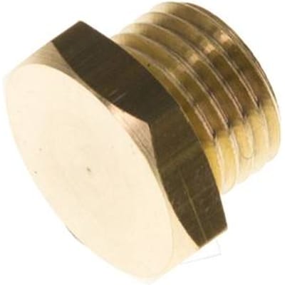 G 1/4'' Messing Plug met buitenzeskant 16 Bar [5 Stuks]
