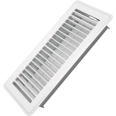 Couvercle de Bouche d'Aération au Sol pour Maison Sol Acier 11,5x5,5 Pouces Registre de Sol Décoratif Robuste pour Mur Plafond Blanc blanc