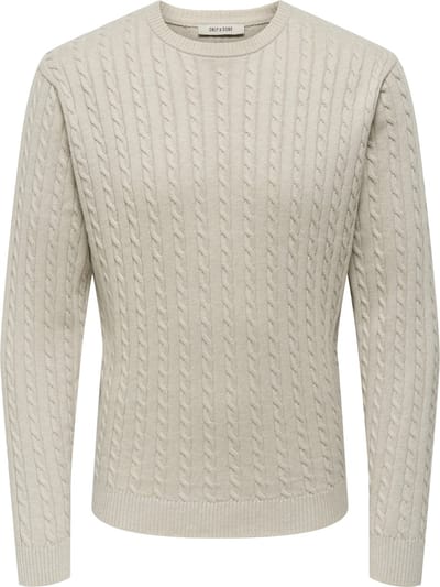 ONLY&SONS - ONSLOUI REG 12 CABEL CREW KNIT NOOS - Heren - Gebreide truien