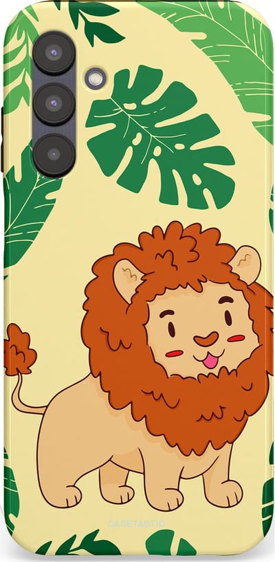 Casetastic Hoesje Geschikt voor Samsung A25 - Stijlvolle Beschermende Duo-layer Case - Jungle Leeuw Ontwerp