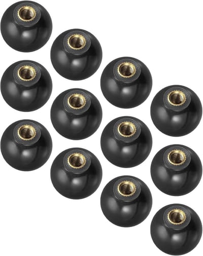 Draadknoppen van 20mm - 12 Stuks Plastic Balhandgrepen met M5 Draad voor Machinevervanging, Zwart