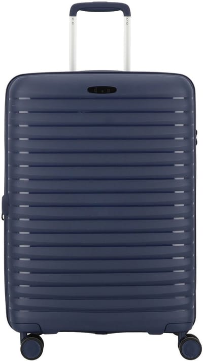 d & n Travel Line 4500 4 wielen Trolley M 65 cm met uitbreidingsplooi - Harde bagage - TSA slot - darkblue