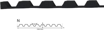 Schuimprofiel - golfplaten - damwand - type N 70/16 - 10 stroken