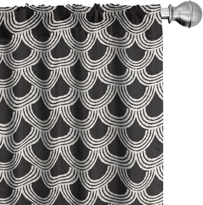 ABAKUHAUS – Gestreepte gordijnen 2x75x225 cm – Microvezel, halfschaduw