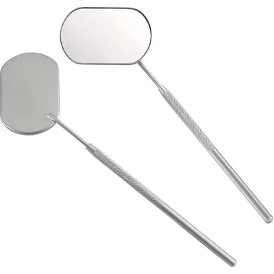 1 pièce Miroir de maquillage en acier inoxydable pour extensions de cils, Miroir portable à main avec design détachable, Finition polie, Cadre à thème floral