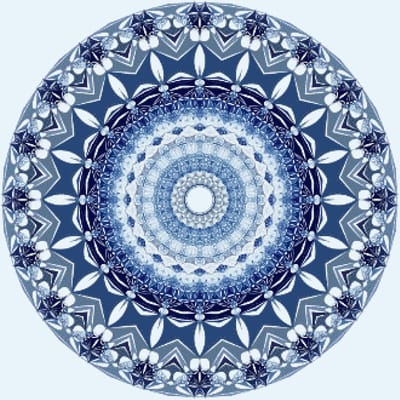MyHobby Borduurpakket – Polygons mandala 60×60 cm - Aida borduurstof 5,5 kruisjes/cm (14 count) - Telpatroon - Borduurgaren - Borduurnaald - Handleiding - Voor Beginners & Gevorderden - Complete borduurset