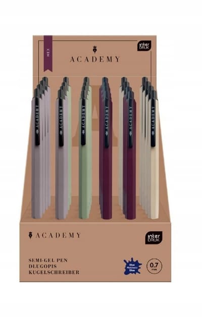 Interdruk HEX Academy Metalen Automatische Pen - Blauwe Inkt