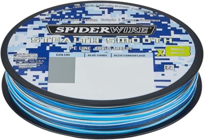 Spiderwire Stealth Smooth 8 Vislijn 300m Blauw Camo 8-voudig Gevlochten