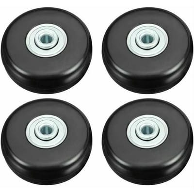 Kofferwiel, bagagekoffer reparatiewiel, zware uitvoering, 50 mm rubberen universele zwenkwielen, vervangend transportwiel, vervangwiel, 4 stuks voor koffers/bagage/rugzakken/reizen