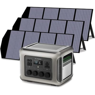 ALLPOWERS Zonnegeneratorset 2500W (R2500-V2 + SP029 140W zonnepaneel) - R2500-V2+3PCS SP029 140W zonnepaneel