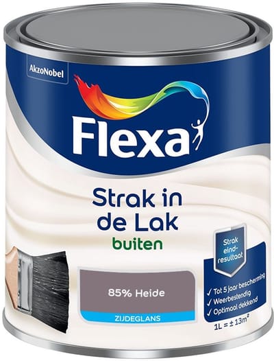 Flexa - Strak In De Lak Buitenlak Zijdeglans - 85% Heide - Mengverf - 1 L