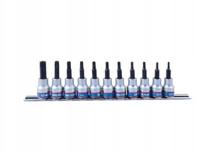 King Tony Torx Dopsleutelset 3/8" met Gat 11 Delig T8-T50