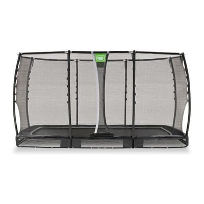 EXIT Allure Premium Trampoline 214x366cm - Inground - Ingraaftrampoline - Rechthoekig - Voor Kinderen - Zwart