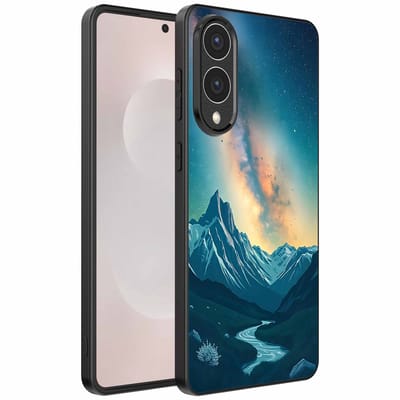 Geschikt voor Samsung Galaxy S25 Edge Telefoonhoesje met Sterrenhemel Opdruk - TPU Backcover Case With Space And Milkyway Design - Smartphonica geschikt voor Samsung Galaxy S25 Edge