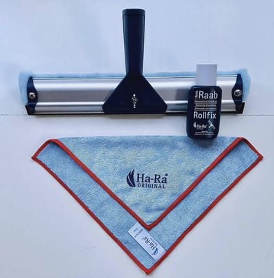 Raamreinigingsset met Rollfix en Microvezeldoek voor Streeploos Schoonmaken