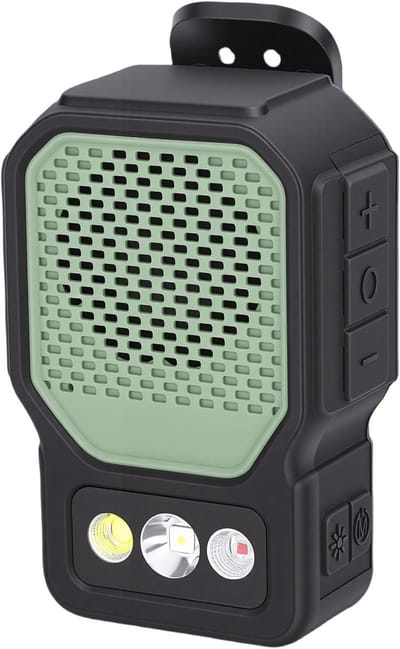 Draagbare Luidspreker - Bluetooth Speaker - Outdoor Activiteiten - Geïntegreerde LED Zaklamp - 12 x 6 x 4 cm - Groen
