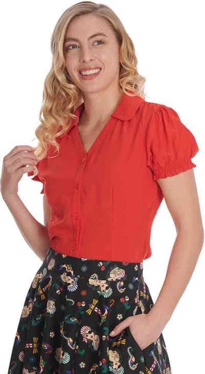 Banned - Jane Blouse - XS - Rood