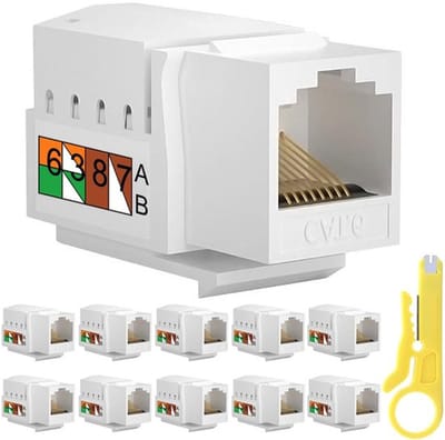 Dailygoody - Ethernet Wandcontactdoos - Cat6 Rj45 Keystone Connector