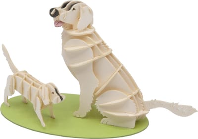 FRIDOLIN 3D papieren model - Golden Retriever.