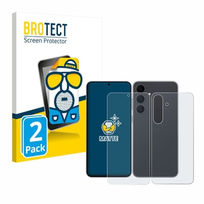 BROTECT - Screenprotector voor Samsung Galaxy S25 FE (Voor+Achter) - Folie Beschermfolie matte 2 Stuks