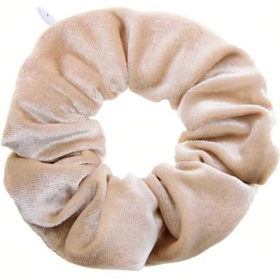 Zak Scrunchies Haarelastiekjes Met Verborgen Rits Opbergruimte Scrunchy Paardenstaart Houder, Velours Ritszak Scrunchies 1pc Beige&one-size