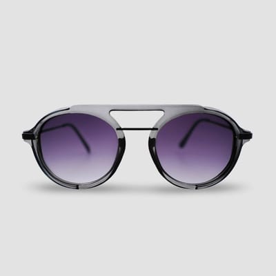 Montuurtjevoorjou - Manhattan Clear Grey - Zonnebril - Heren zonnebril - Festival Bril - Zwart