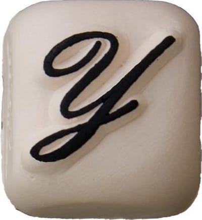 LaDot Tattoo Stempel Steen - S125Y - Small - Letter Y - Nep Tattoo - Black Tattoo - Kinderen en Volwassenen