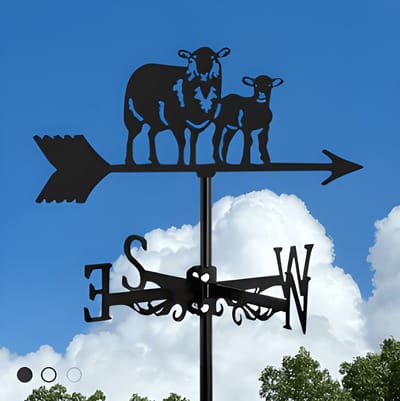 Metalen Windspinner met Dierenmotief - Smeedijzeren Tuin Decoratie voor Buiten - Ornament voor Daktuinen & Binnenplaatsen-Twee schapen-Belle‘s product-Belle's product
