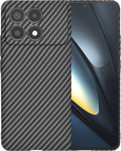 Techsuit Carbonite FiberShell Carbon Back Cover hoesje voor Xiaomi Poco F6 Pro - Zwart