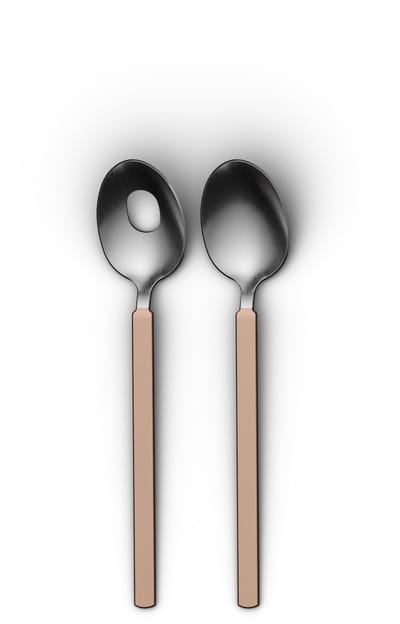 Het BergHOFF Home Saladebestek - 2-delige Sla Bestek - Luxe Slacouvert - Rvs Serveerbestek - Vaatwasbestendige Opscheplepels - Serveergarnituur met Geschenkdoos - Warm Blush