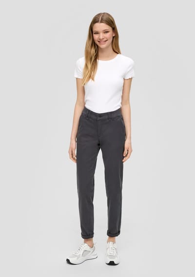 Chino broek in twill dames QS