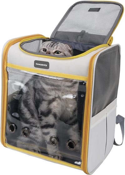 Grote Ademende Kattenrugzak voor Reizen - Opvouwbare Huisdierdrager voor Katten en Kleine Honden