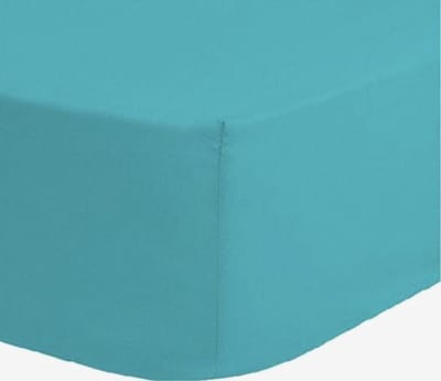 Premium- Jersey hoeslaken stretch- Eenpersoons - Hoeslaken -100x200+30cm-Hoekhoogte - 100% katoen -‎Turquoise