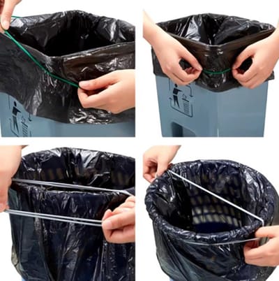 Actie4you® - Elastische Lock Elastiekjes Voor Prullenbak - Universeel - Ook Voor Pakketten en Dozen - Set Van 2 Verstelbare Prullenbak Banden - Set van 2 Elastische Lock-Banden - Zwart